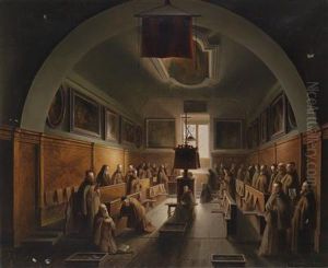 Monks In The Certesa In Padua