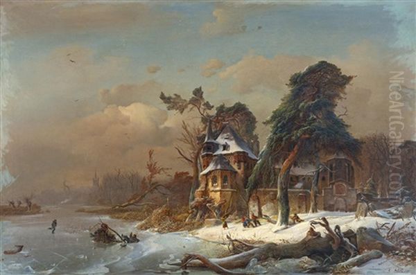 Winterliche Klosterruine - view 1