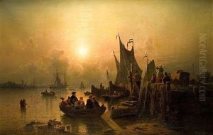 Abendstimmung Im Hafen by Karl Adloff