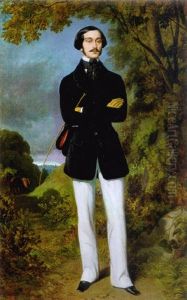 Portrait Of An Elegant Gentleman by Marie-Alexandre Adolphe