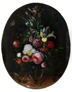 Ovales Blumenstillleben by Alexander Adriaenssen