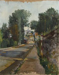 Village Street by Lucien Adrion