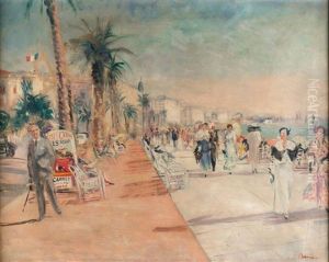 La Promenade Des Anglais, Nice by Lucien Adrion