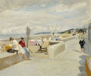 Au Bord De La Plage; Personnages Sur La Plage: Two Works by Lucien Adrion