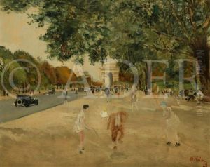 Paris, L"arc De Triomphe Et L"avenue Foch Animee, 1928