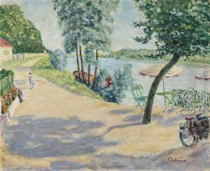 Au Bord Du Canal by Lucien Adrion