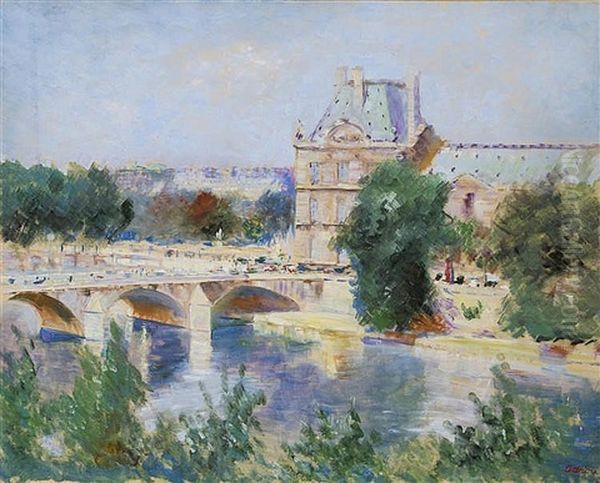 The Seine Overlooking The Louvre Museum (bridge, Pont Royal) - view 1