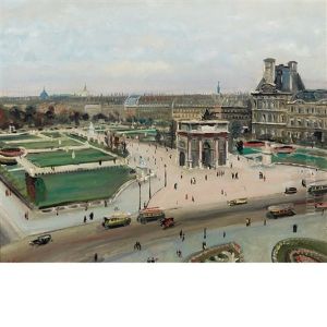 L'arc De Triomphe Du Carrousel With The Jardin Des Tuileries L'arc De Triomphe Du Carrousel With The Jardin Des Tuileries