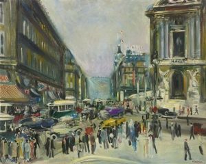 Boulevard Haussman, Paris by Lucien Adrion