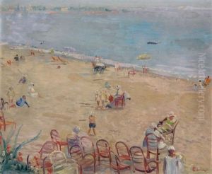 Strandszene by Lucien Adrion