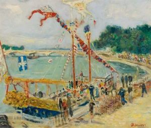 Bastille: Gala Sur La Seine by Lucien Adrion
