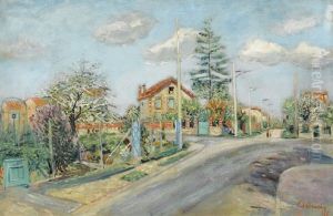 Fruhlingshafte Dorfpartie In Frankreich by Lucien Adrion