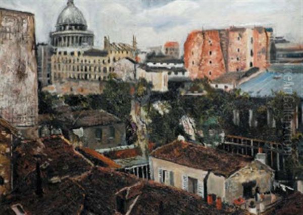 Tetti Di Parigi Con Il Pantheon Sul Fondo - view 1
