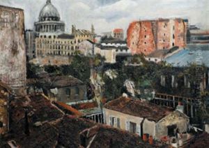 Tetti Di Parigi Con Il Pantheon Sul Fondo by Lucien Adrion