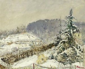 Winterlandschaft Mit Tanne
