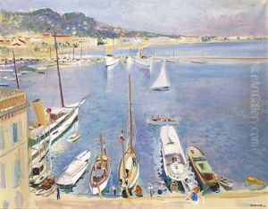 Port De Saint-tropez by Lucien Adrion