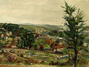 Issy Les Moulineaux (vue Pris De La Villa Rodin Sur Billancourt Boulogne) by Lucien Adrion