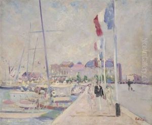 Vue Du Casino De Trouville Depuis Les Quais by Lucien Adrion