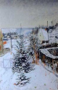 Megeve Sous La Neige by Lucien Adrion