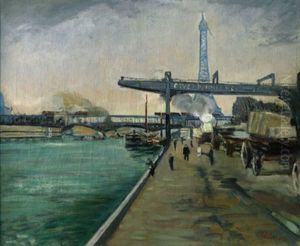 Le Canal Saint Martin by Lucien Adrion