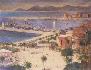 Port En Mediterrannee by Lucien Adrion
