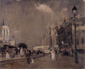 Paris, Quai Montebello Mit Notre Dame by Lucien Adrion