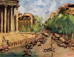 Pariser Strasenszene by Lucien Adrion