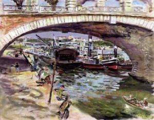 Am Seineufer by Lucien Adrion
