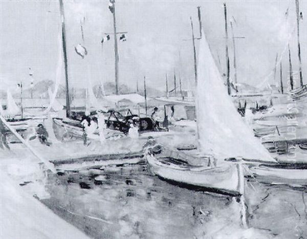 Promeneurs Dans Le Port - view 1