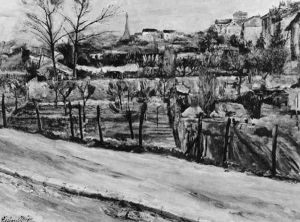 Paris, Blick Uber Garten Zum Eifelturm by Lucien Adrion