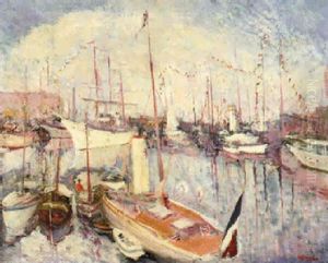 Port De Saint Tropez by Lucien Adrion