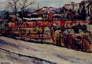 Paysage, La Tour Eiffel Au Loin by Lucien Adrion