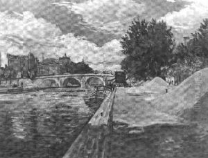Bords De Seine A Paris by Lucien Adrion