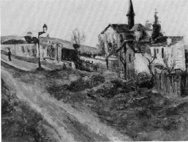 Strase Am Stadtrand Mit Kleiner Kapelle - view 1