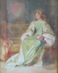Woman In A Green Dress.