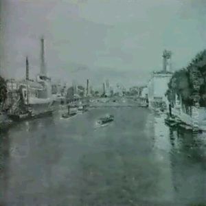 Blick Auf Die Mit Schiffen Belebte Seine Und Den Pont Alexandre by Lucien Adrion