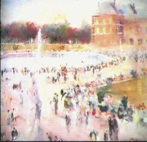 Le Jardin Du Luxembourg by Lucien Adrion