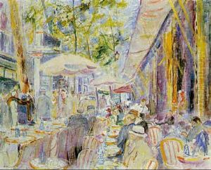 La Terrasse Du Cafe by Lucien Adrion