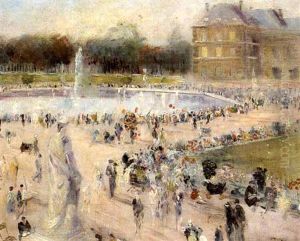 Les Jardins Des Tuileries by Lucien Adrion