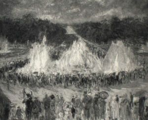 Les Grands Eaux A Versailles by Lucien Adrion
