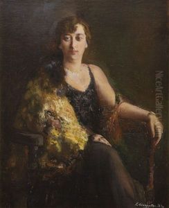 Portret Damy by Lucjan Adwentowicz