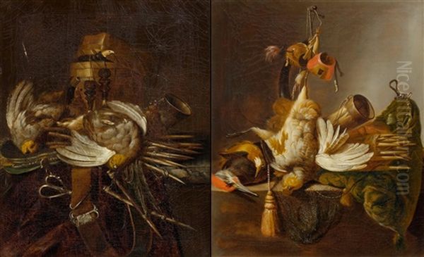 Pair Of Works: Hunting Still-lifes With Partridges - view 1
