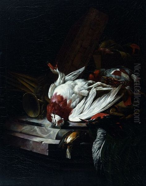 Nature Morte Aux Oiseaux Et Objets De Chasse - view 1