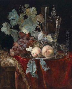 Fruchtestillleben Mit Glaspokal by Willem Van Aelst
