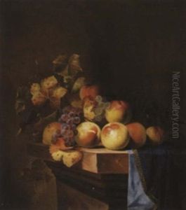 Nature Morte Aux Peches by Willem Van Aelst