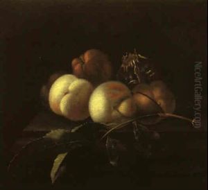 Stilleben Mit Pfirsichen Und Anderen Fruchten by Willem Van Aelst