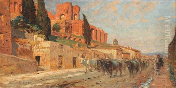 Die Via Dei Cerchi Bei Rom Mit Buffelherde - view 1