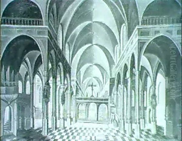 A Church Interior Looking Along The Aisle Towards The Choir Screen - view 1