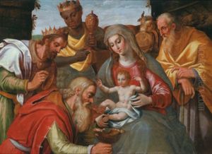 Die Anbetung Der Konige by Pieter Aertsen