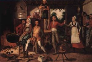 Peasants Dancing And Making Merry In An Interior by Pieter Aertsen